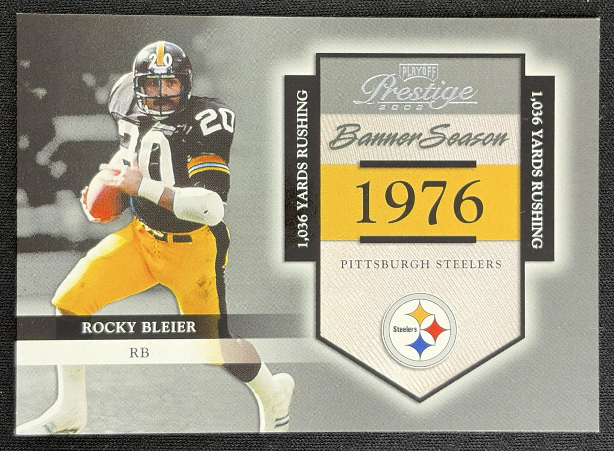 Rocky Bleier 2002 Playoff Prestige Banner Season /1976 Steelers