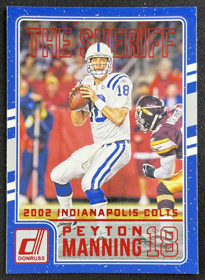 Peyton Manning 2016 Panini Donruss The Sheriff Tribute Red Foil Colts 5