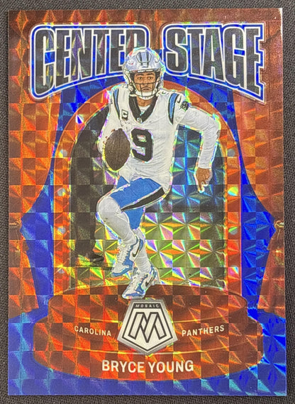 Bryce Young 2024 Panini Mosaic Center Stage Blue /99 Panthers