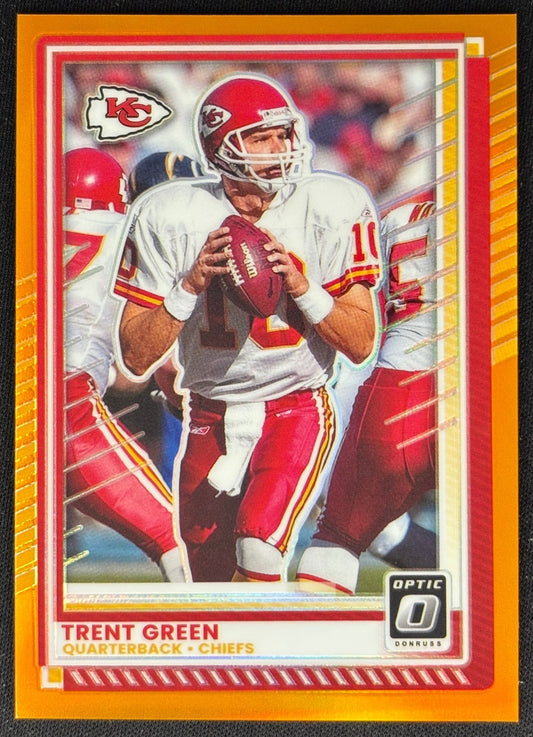 Trent Green 2025 Donruss Optic Orange Prizm /299 Chiefs Sports Trading Cards
