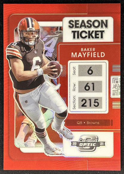 Baker Mayfield 2021 Panini Contenders Optic Red /175 Browns front