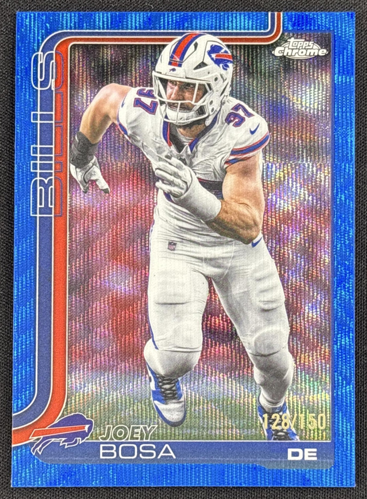 Joey Bosa 2025 Topps Chrome Blue Wave Refractor /150 Bills