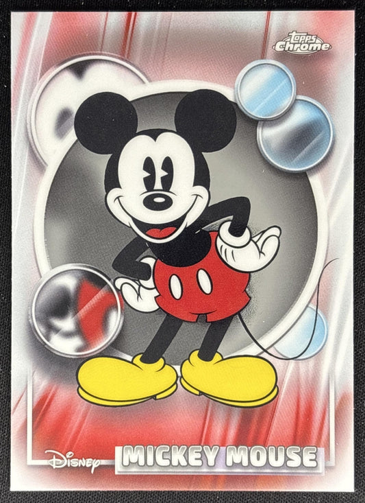 Mickey Mouse 2026 Topps Chrome Disney Refractor & Friends front