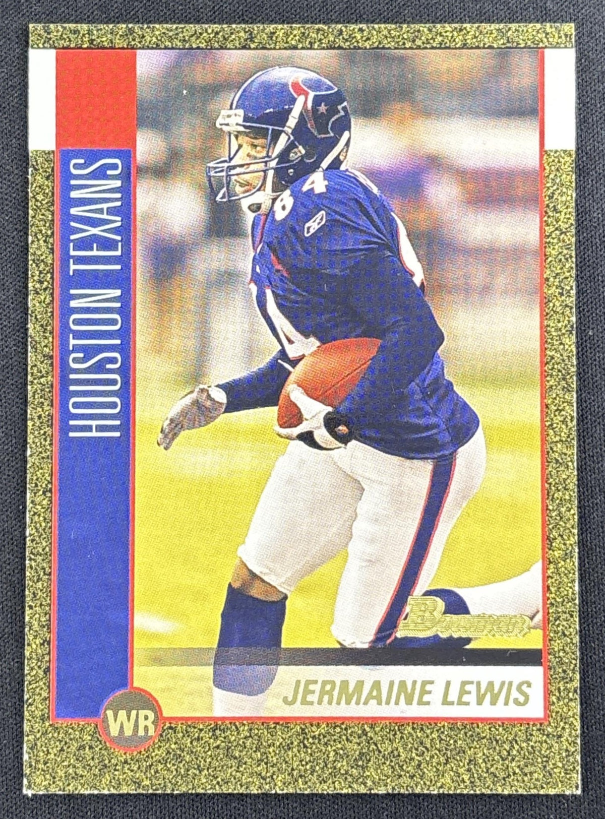Jermaine Lewis 2002 Bowman Chrome Refractor Gold /50 Texans