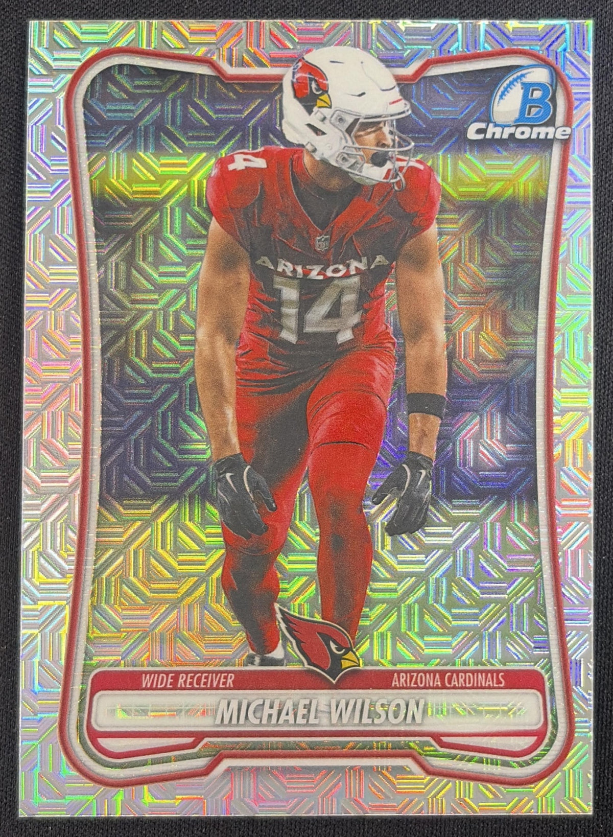 Michael Wilson 2026 Bowman Chrome NFL Mojo Refractor Cardinals