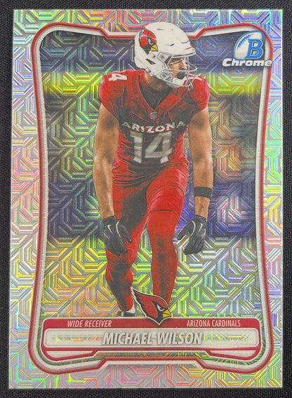 Michael Wilson 2026 Bowman Chrome NFL Mojo Refractor Cardinals