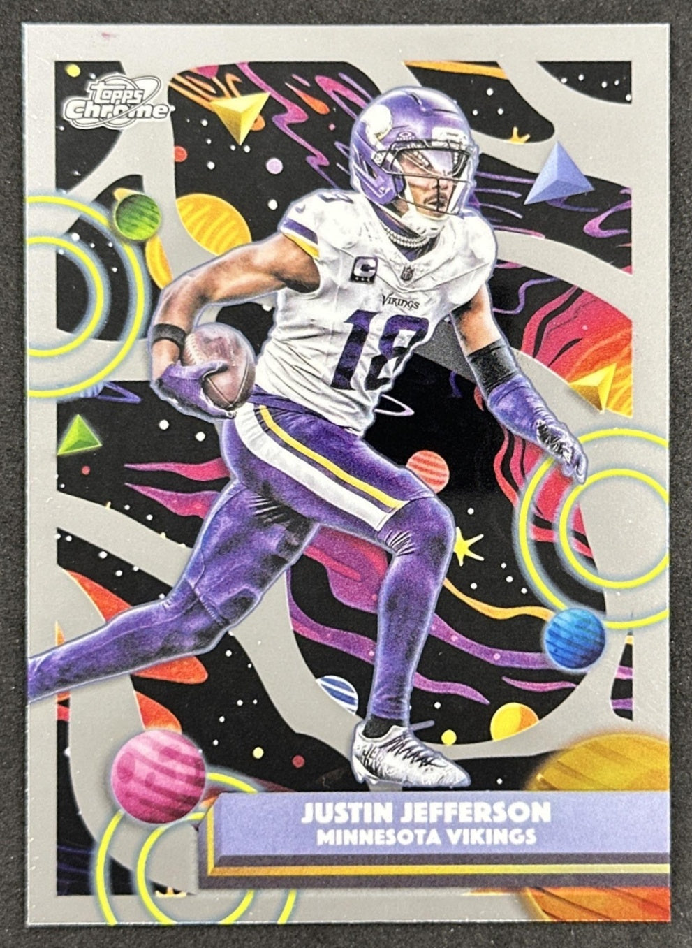 Justin Jefferson 2025 Topps Cosmic Chrome Vikings front