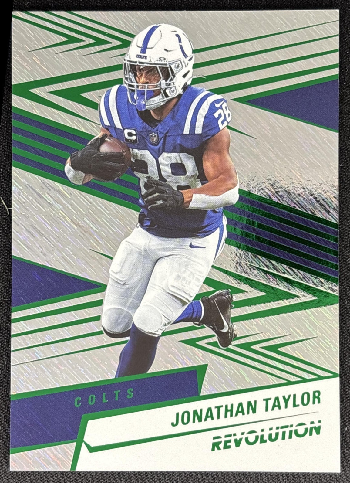 Jonathan Taylor 2025 Panini Revolution Green Storm /699 Colts Indianapolis Colts Default Title Sports Trading Cards