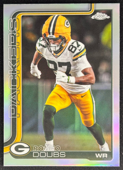 Romeo Doubs 2025 Topps Chrome Refractor Packers Sports Trading Cards