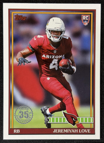 Jeremiyah Love 2026 Topps 1991 Rookie Cardinals front