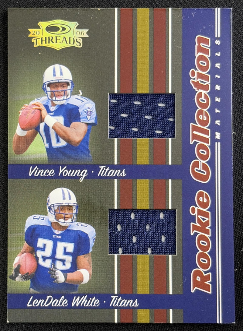 Vince Young LenDale White 2006 Donruss Threads Rookie Collection Materials Combo /500 Titans