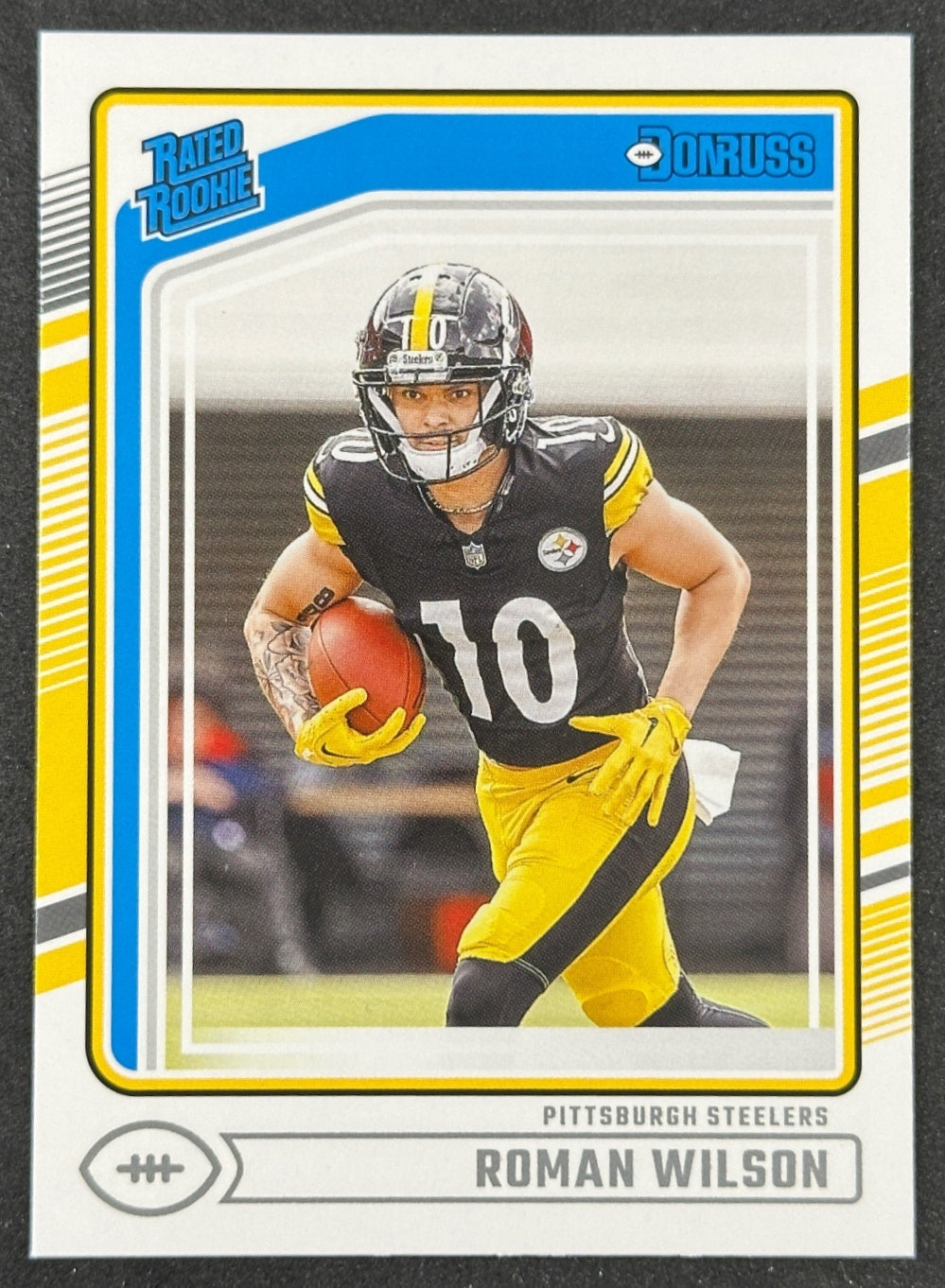 Roman Wilson Donruss Rated Rookie Pittsburgh Steelers Sports Trading Cards