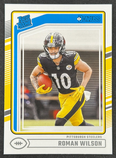 Roman Wilson Donruss Rated Rookie Pittsburgh Steelers Sports Trading Cards