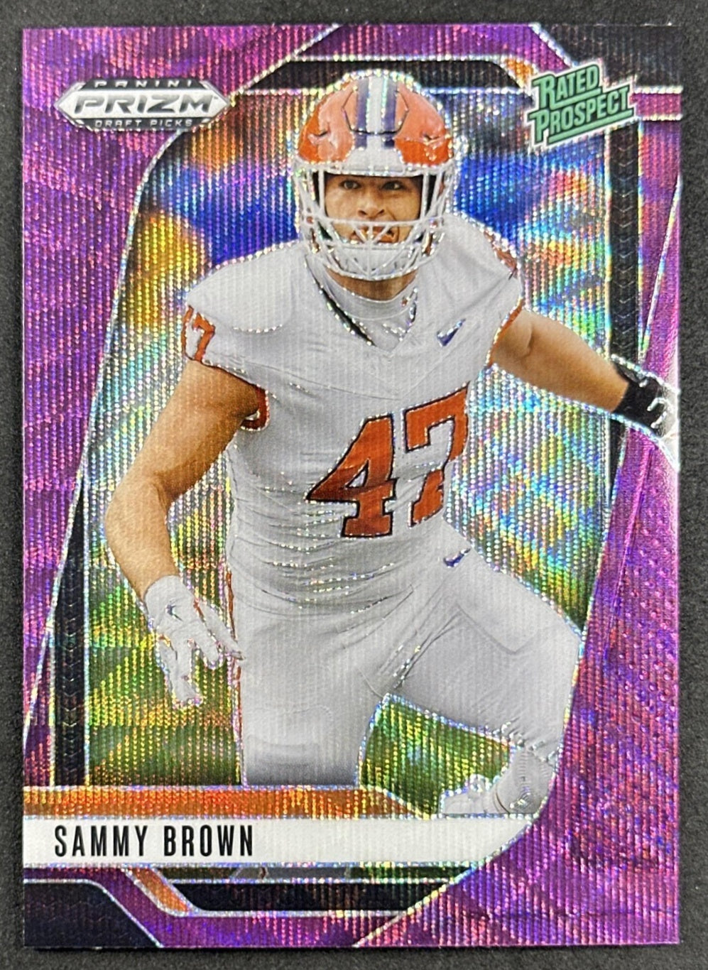 Sammy Brown 2025 Panini Prizm Draft Picks Purple Wave Tigers