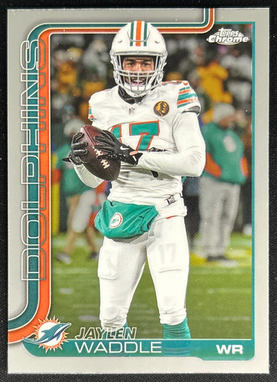 Jaylen Waddle 2025 Topps Chrome Dolphins Default Title Sports Trading Cards
