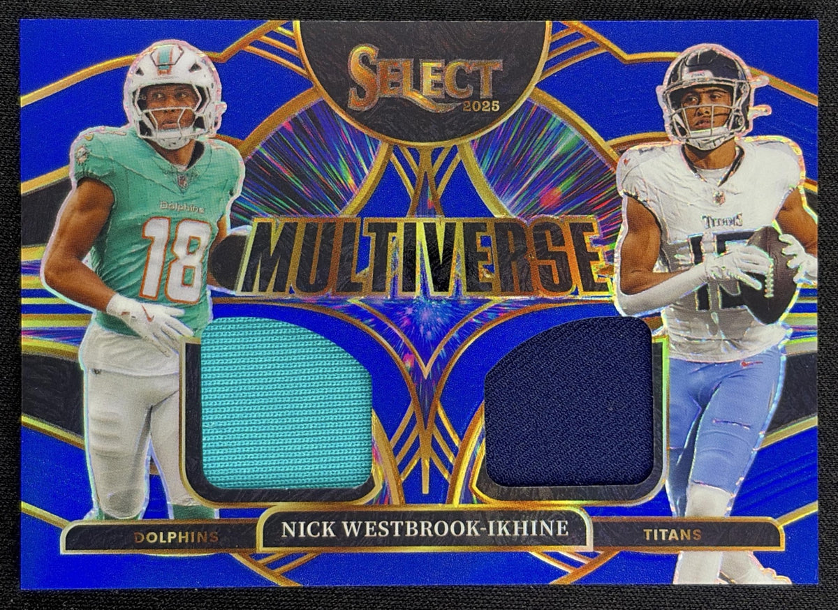 Nick Westbrook-Ikhine 2025 Panini Select Multiverse Jerseys Blue Prizm Dolphins Titans