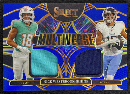 Nick Westbrook-Ikhine 2025 Panini Select Multiverse Jerseys Blue Prizm Dolphins Titans