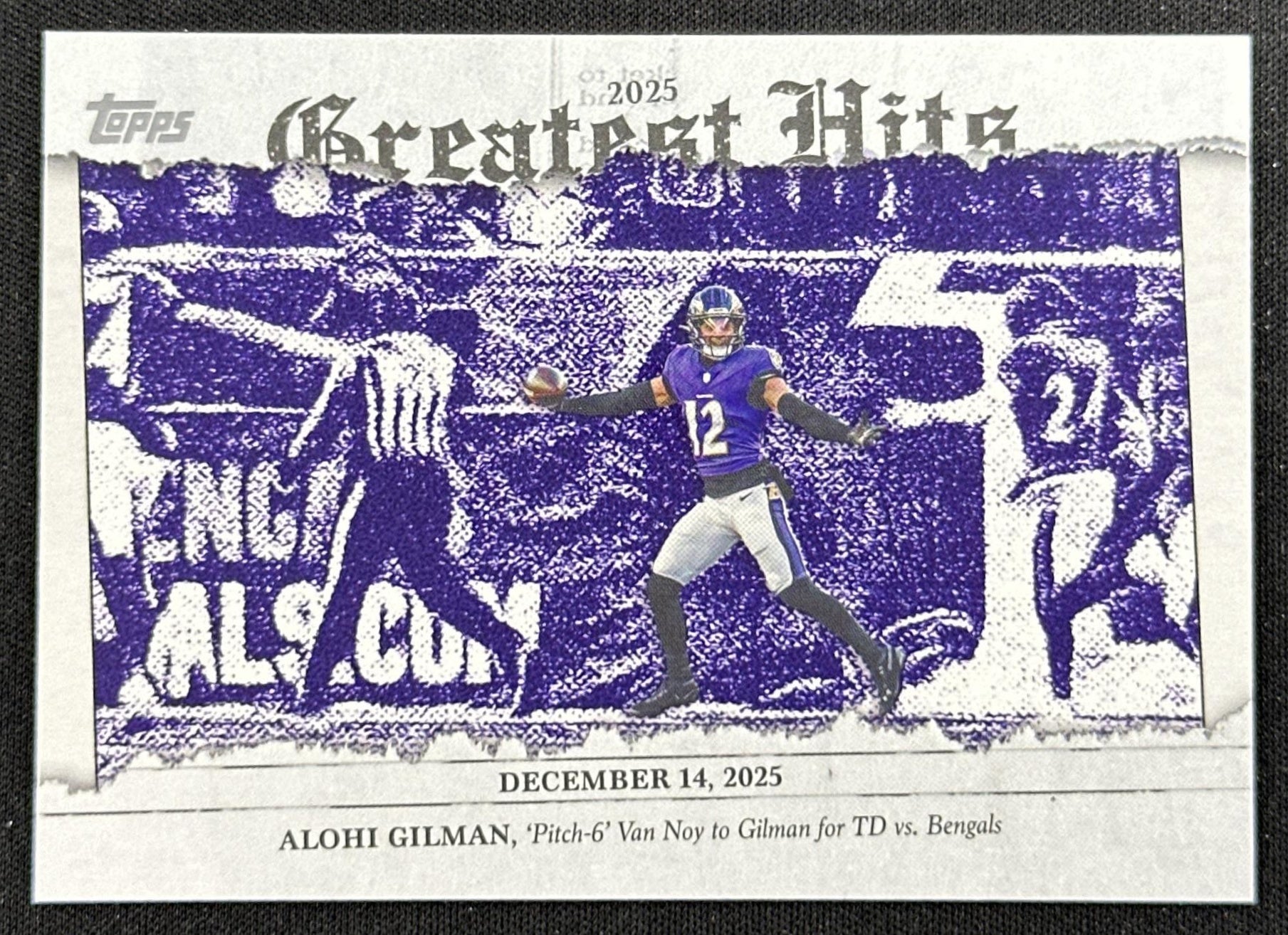 Alohi Gilman 2026 Topps 2025 Flagship Greatest Hits Ravens