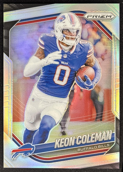 Keon Coleman 2025 Panini Prizm Silver Bills