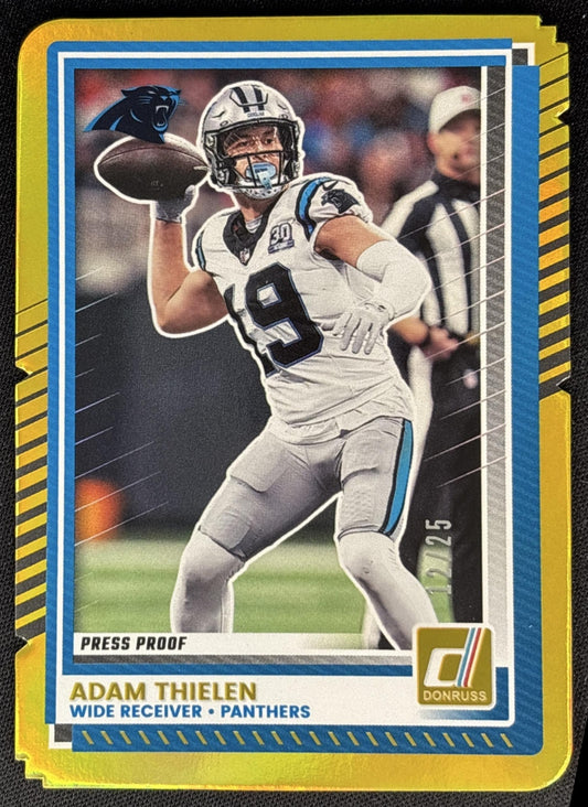 Adam Thielen 2025 Panini Donruss Press Proof Gold Die-Cut /25