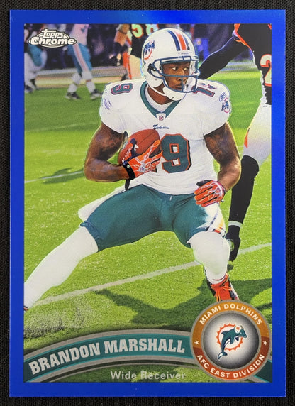 Brandon Marshall 2011 Topps Chrome Blue Refractor /199 Dolphins