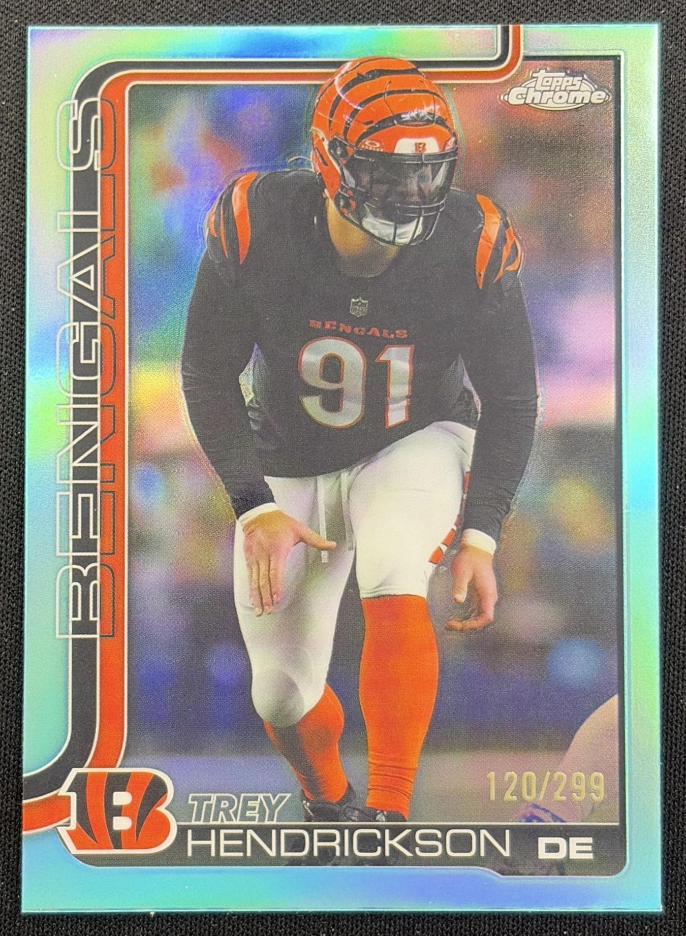 Trey Hendrickson 2025 Topps Chrome Teal Refractor /299 Bengals Cincinnati Bengals