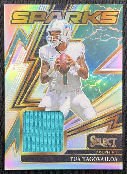 Tua Tagovailoa 2025 Panini Select Sparks Silver Prizm /149 Dolphins Miami Dolphins
