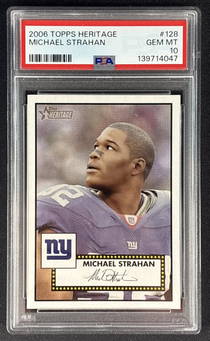 Michael Strahan 2006 Topps Heritage PSA 10 Giants Front