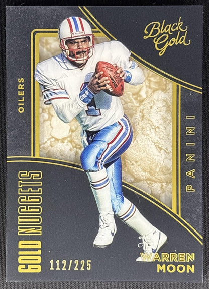 Warren Moon 2016 Panini Black Gold Nuggets /225 Sports Trading Cards