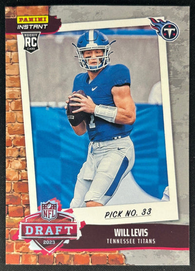 Will Levis 2023 Panini Instant NFL Draft Night Titans Sports Trading Cards