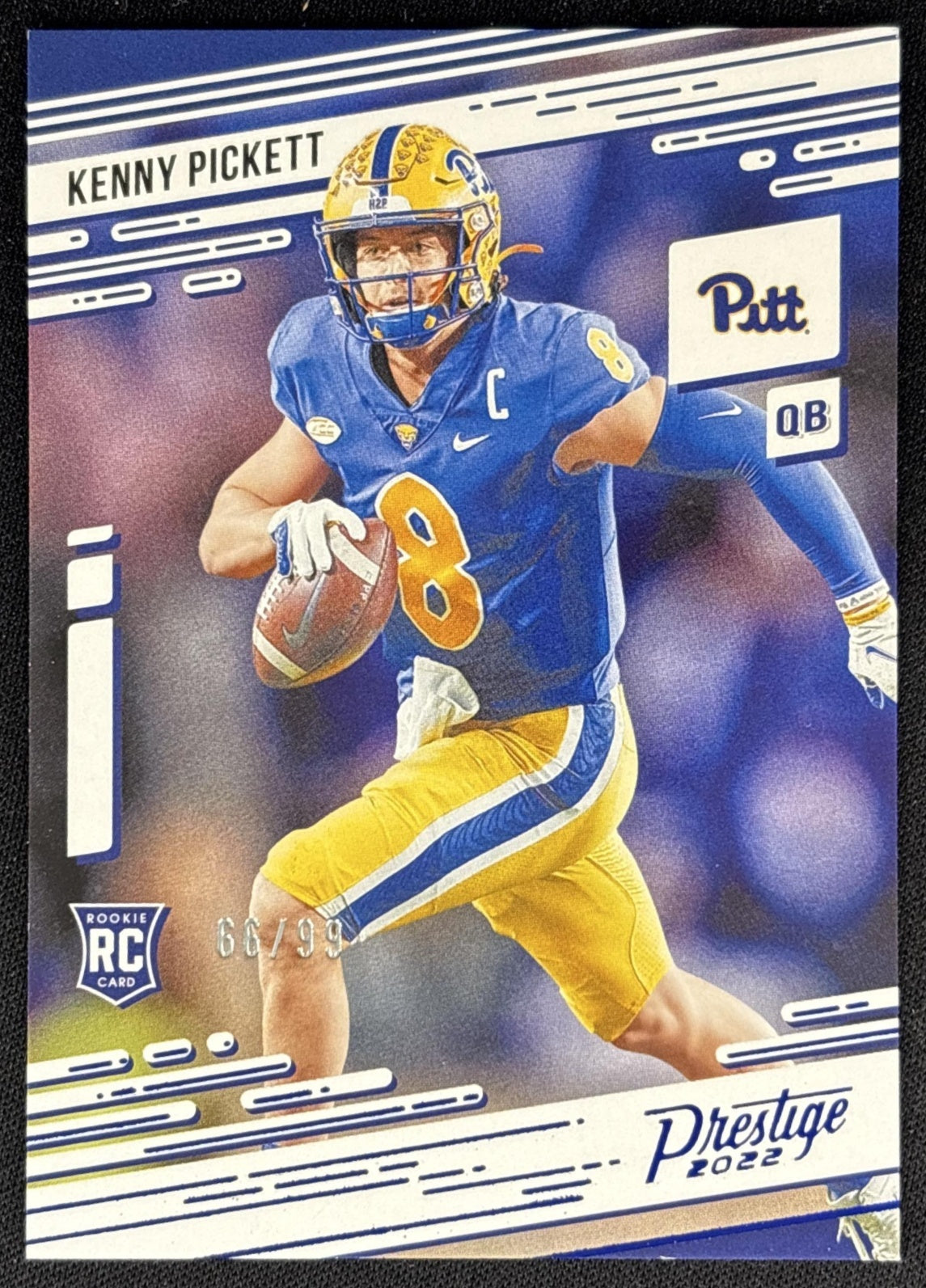Kenny Pickett 2022 Panini Chronicles Draft Picks Prestige Blue /99 front