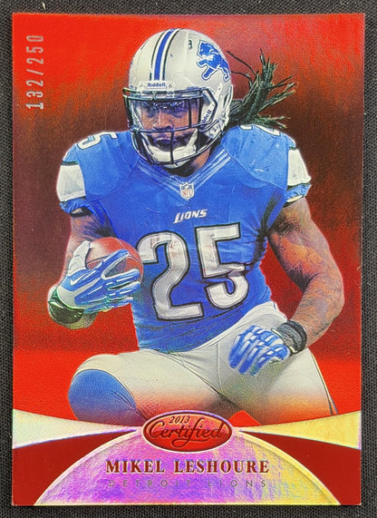 Mikel Leshoure 2013 Panini Certified Mirror Red /250 Lions front