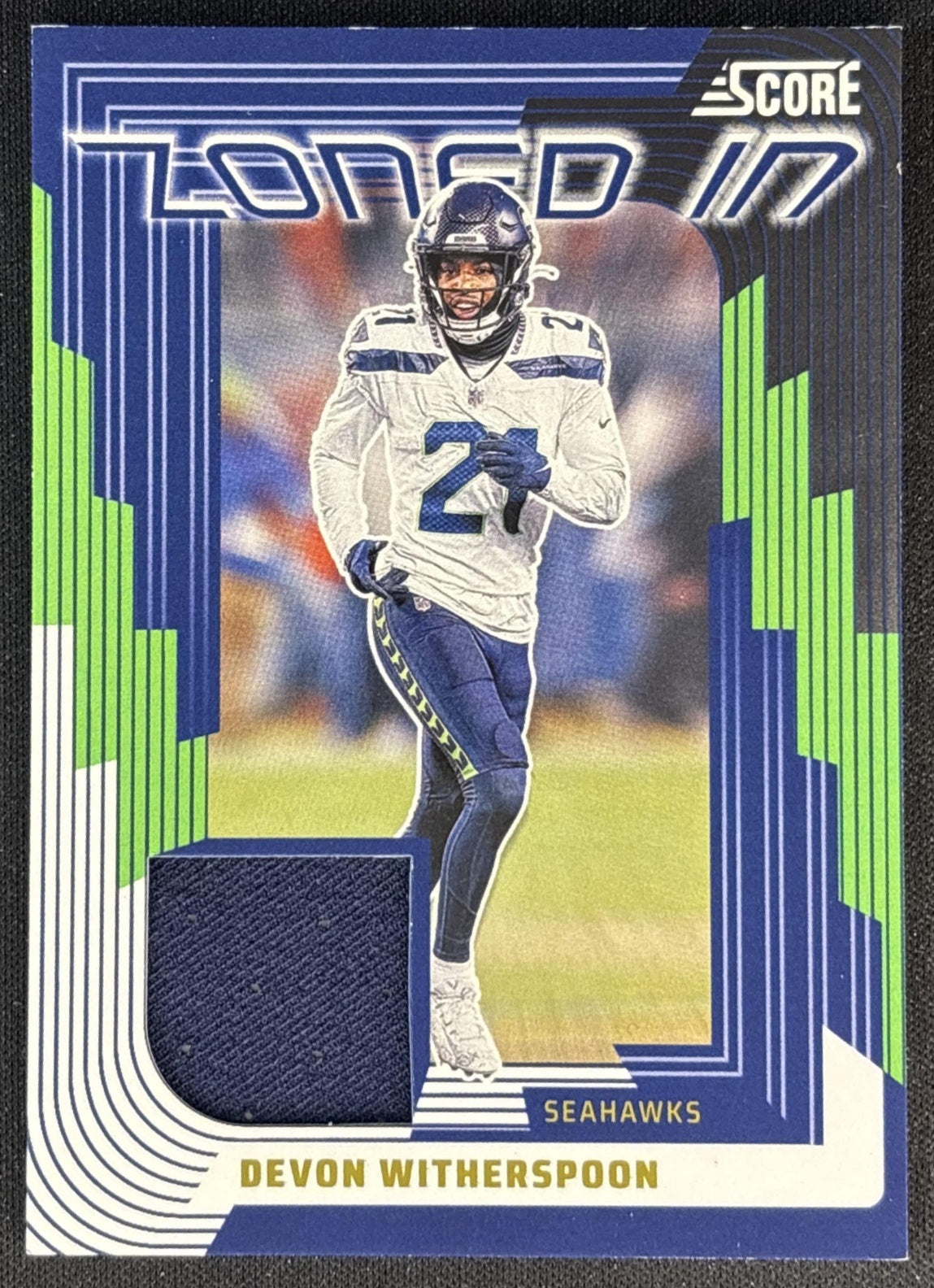 Devon Witherspoon 2025 Panini Score Zoned In Jerseys Seahawks Sports Trading Cards