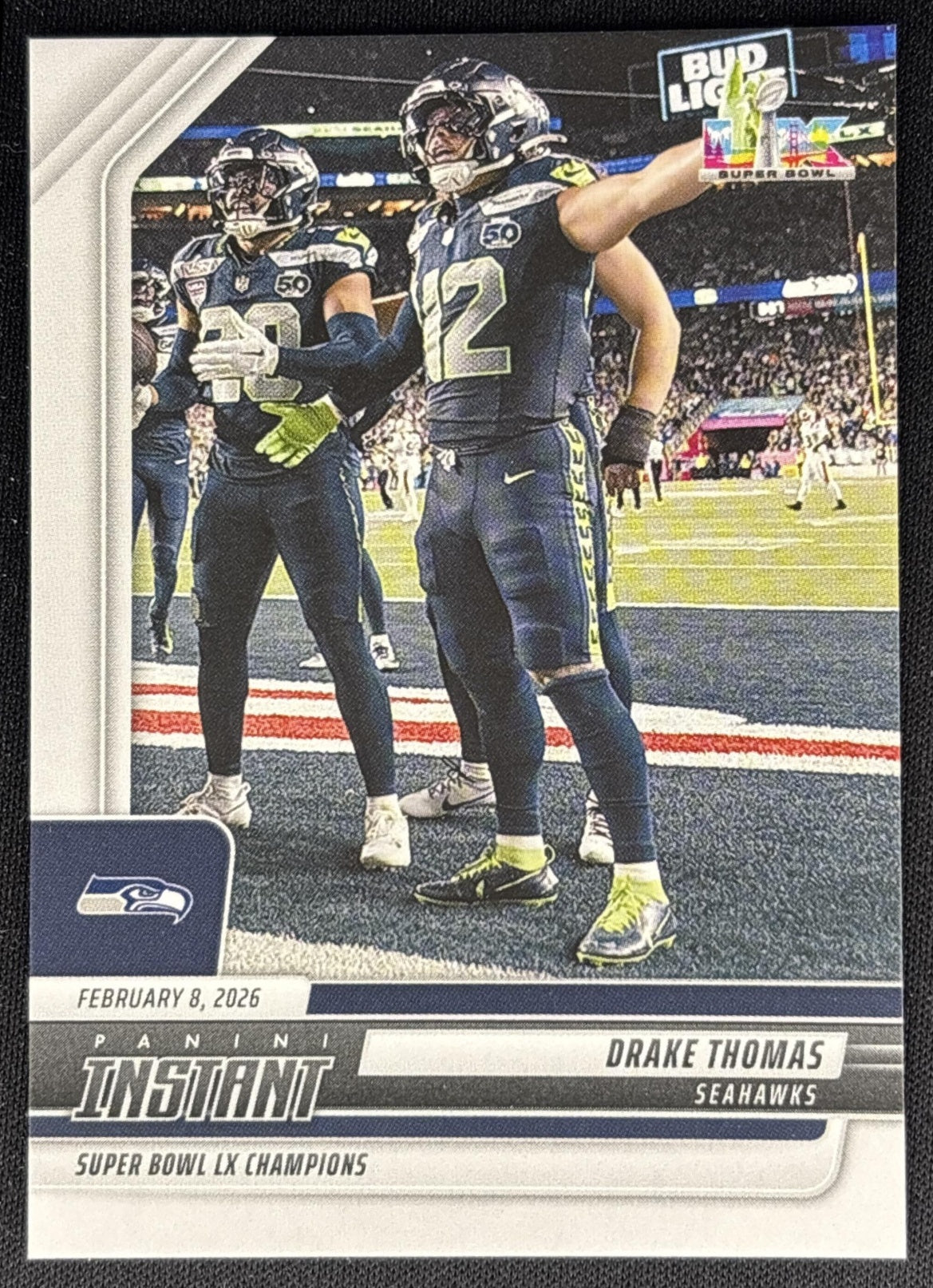 Drake Thomas 2026 Panini Instant Super Bowl LIX Champions Seattle Seahawks