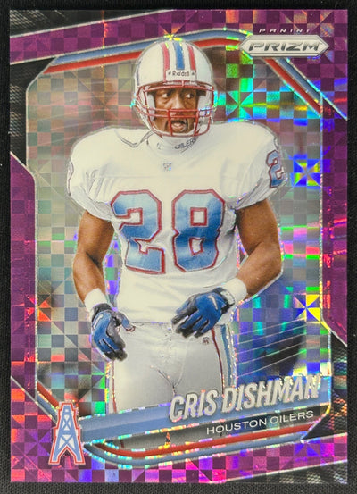 Cris Dishman 2025 Prizm Purple Power /49 Oilers Sports Trading Cards