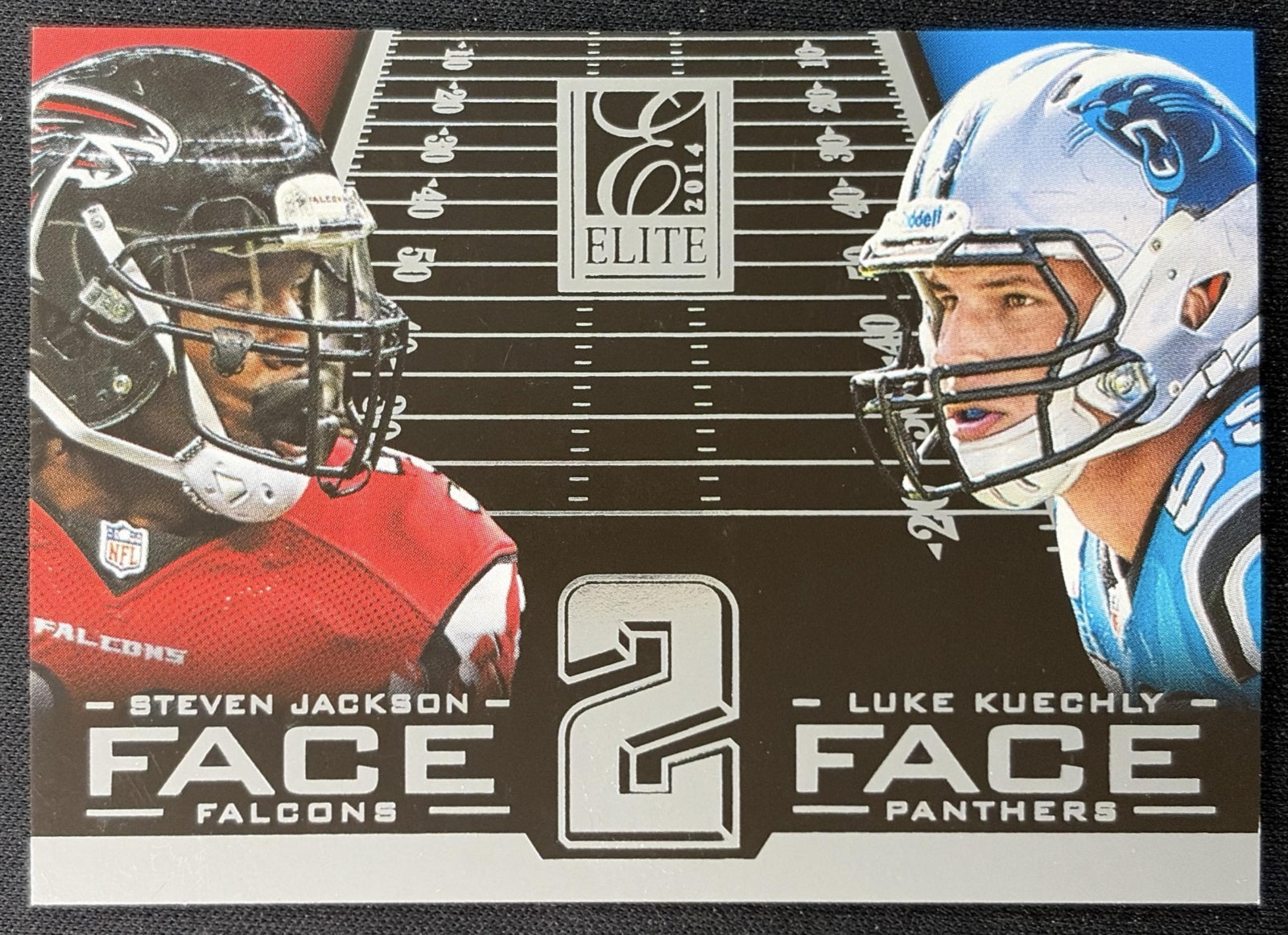 Luke Kuechly Steven Jackson 2014 Panini Elite Face 2 Silver - Front