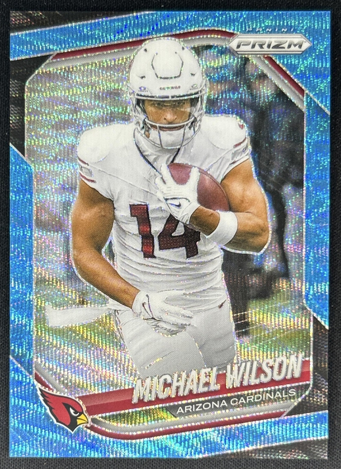 Michael Wilson 2025 Panini Prizm Blue Wave /230 Cardinals front