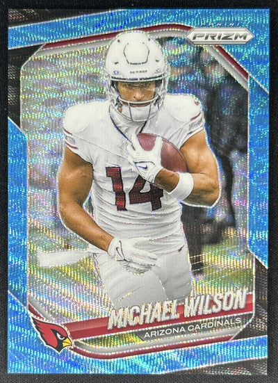 Michael Wilson 2025 Panini Prizm Blue Wave /230 Cardinals front