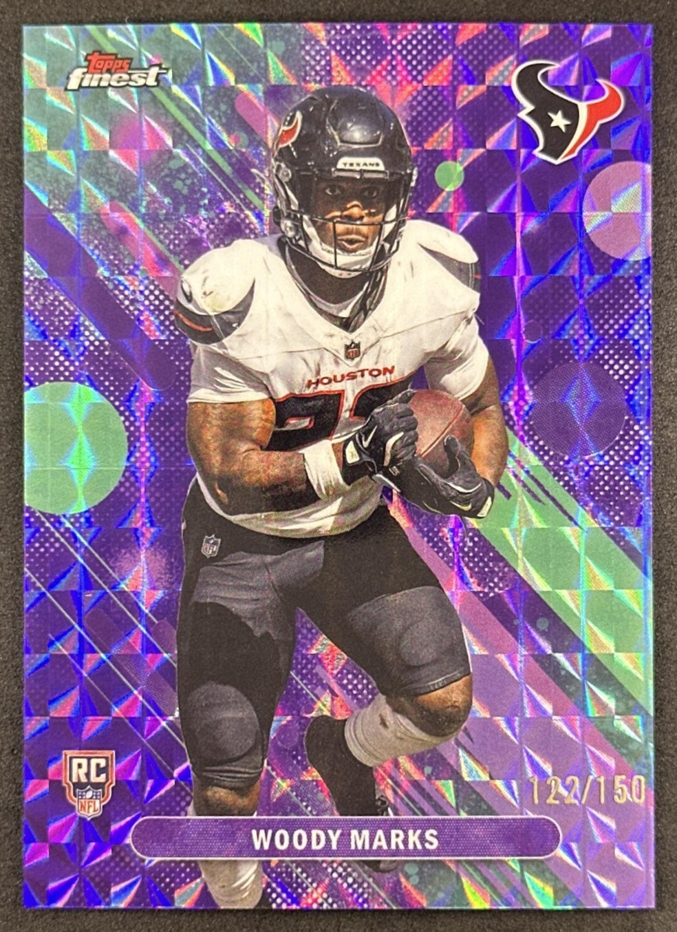 Woody Marks 2025 Topps Finest Purple X-Fractor /150 Texans front