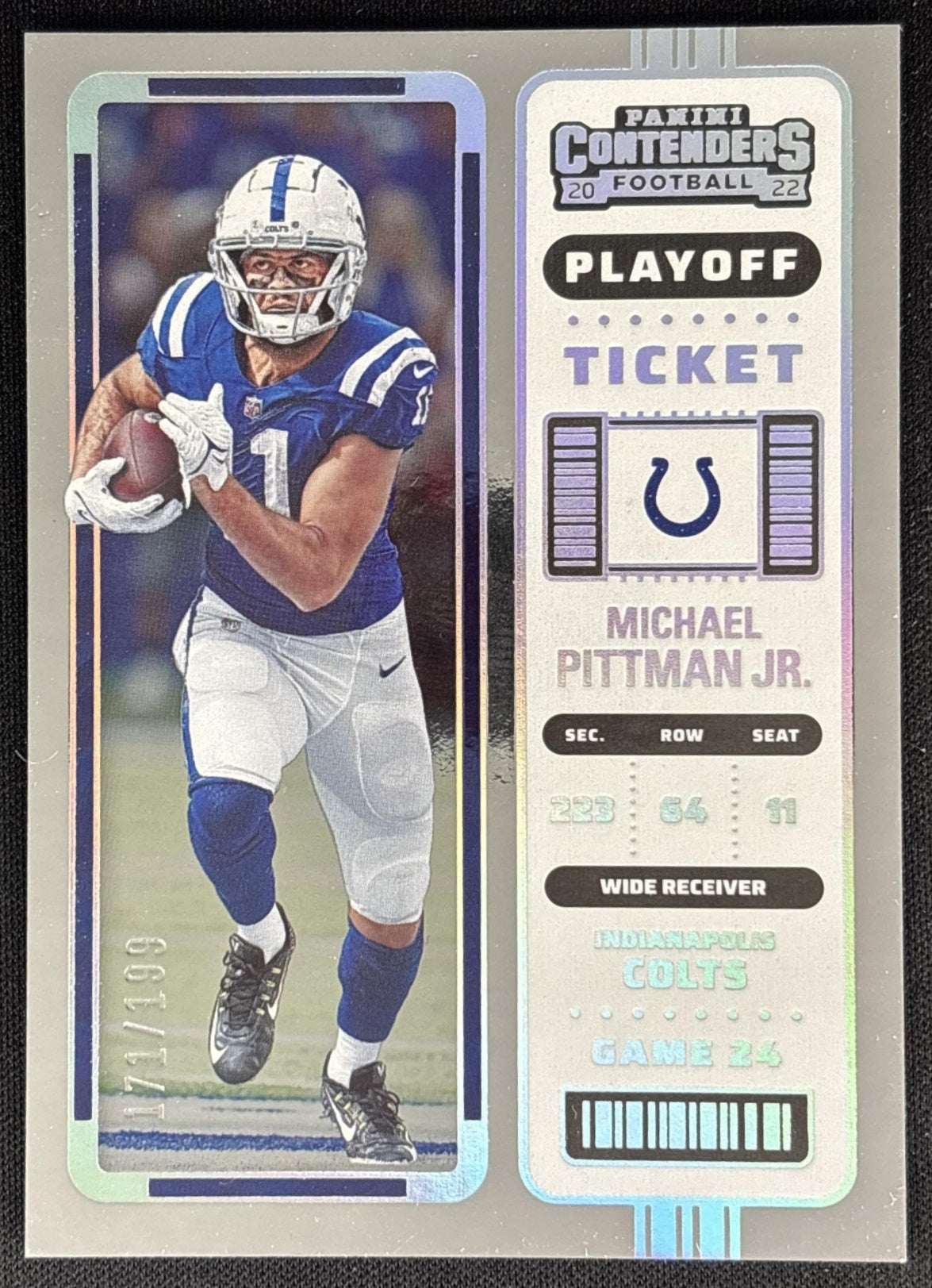 Michael Pittman Jr. 2022 Panini Contenders Playoff Ticket /199