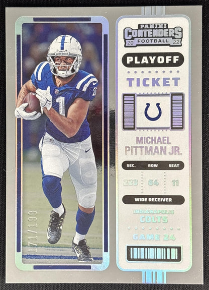 Michael Pittman Jr. 2022 Panini Contenders Playoff Ticket /199