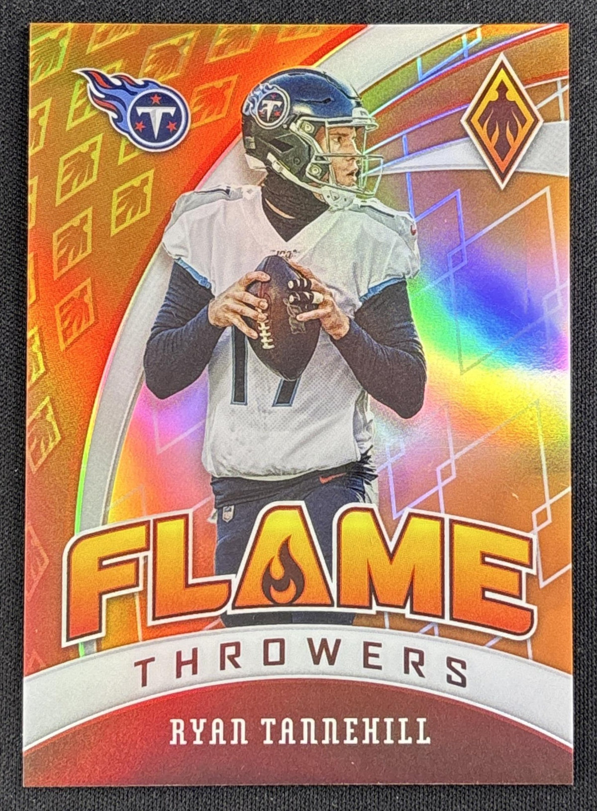 Ryan Tannehill 2020 Panini Phoenix Flame Throwers Orange /99 Titans Sports Trading Card