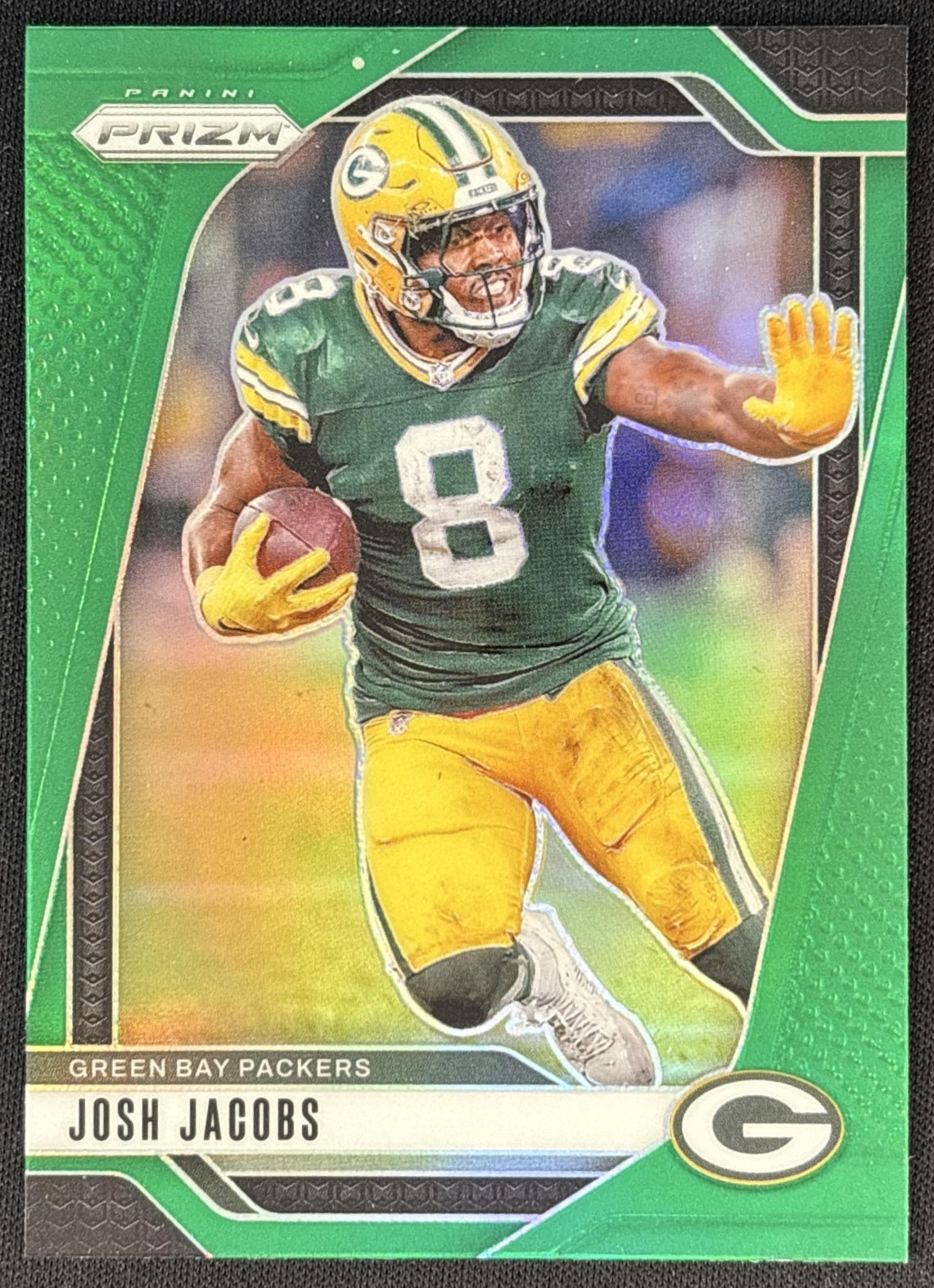 Josh Jacobs 2024 Panini Prizm Green Packers front