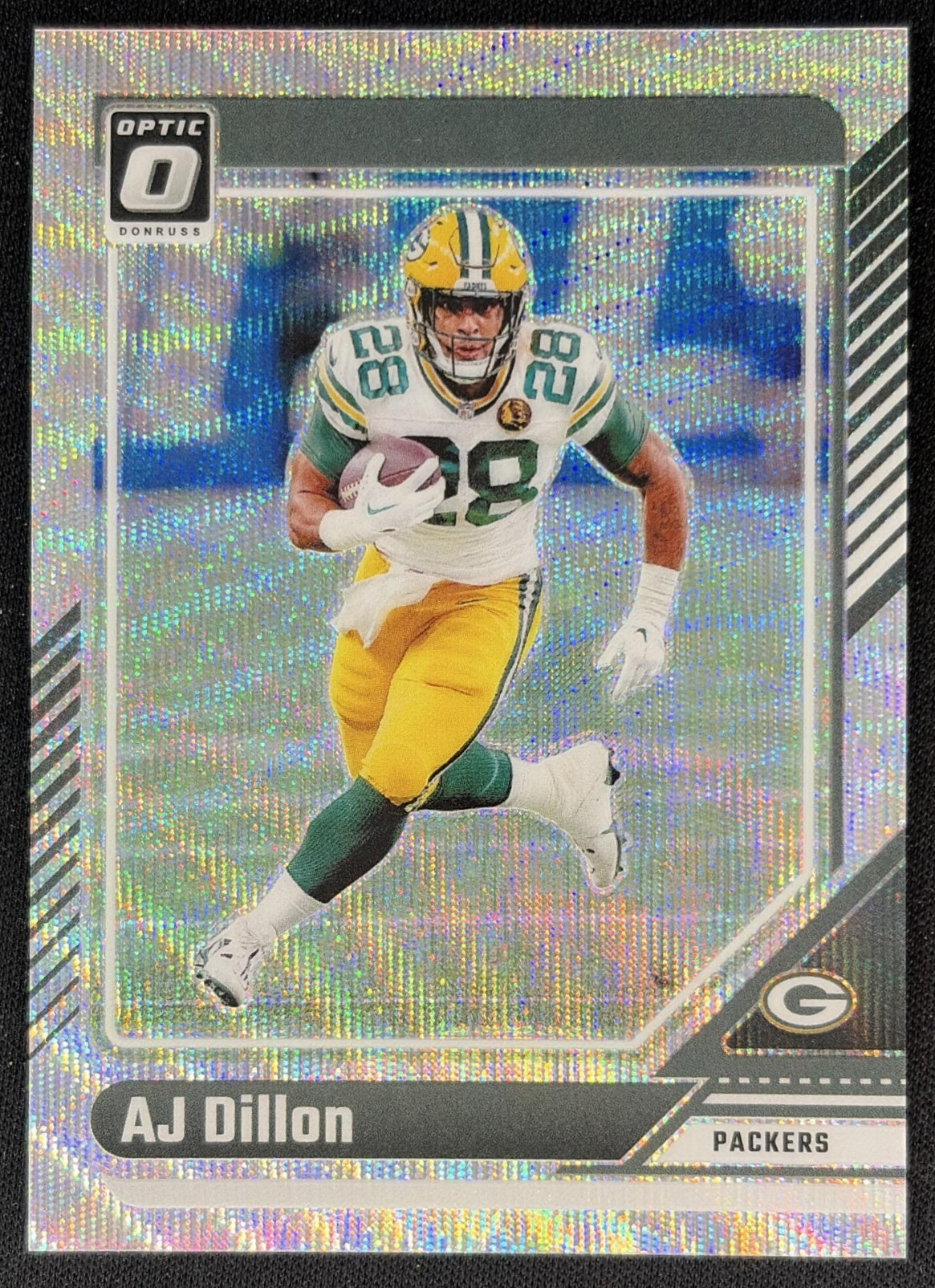 AJ Dillon 2024 Panini Donruss Optic Wave /300 Packers