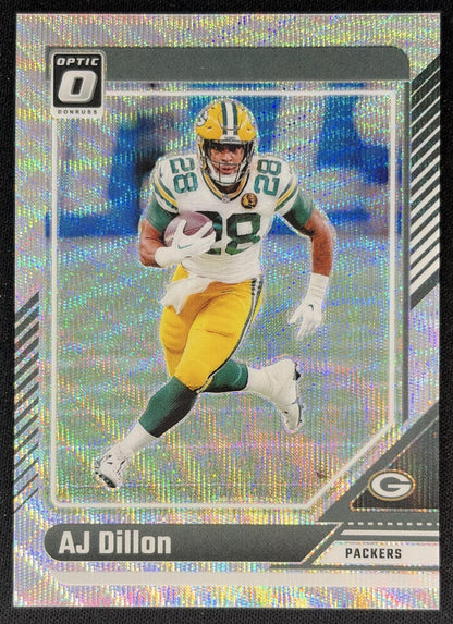 AJ Dillon 2024 Panini Donruss Optic Wave /300 Packers