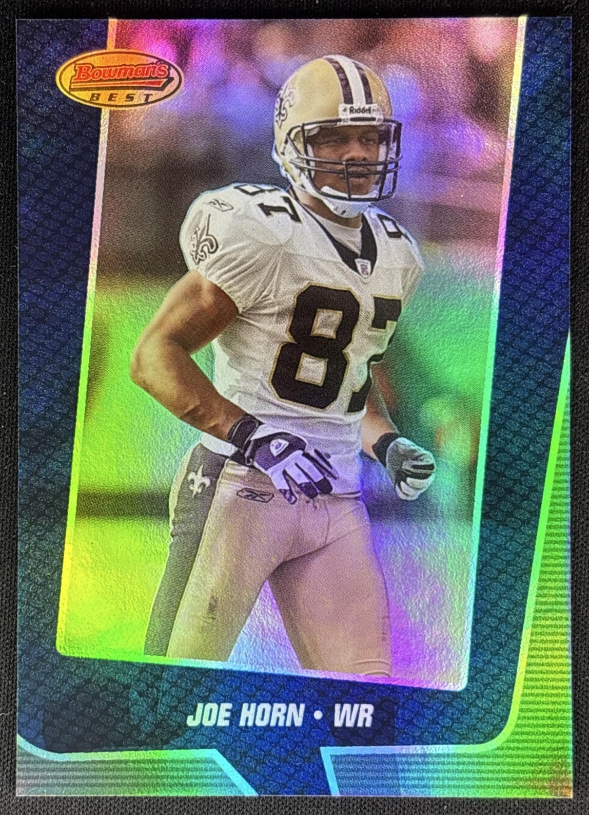 Joe Horn 2005 Bowman's Best Blue /1399 Saints Sports Trading Cards