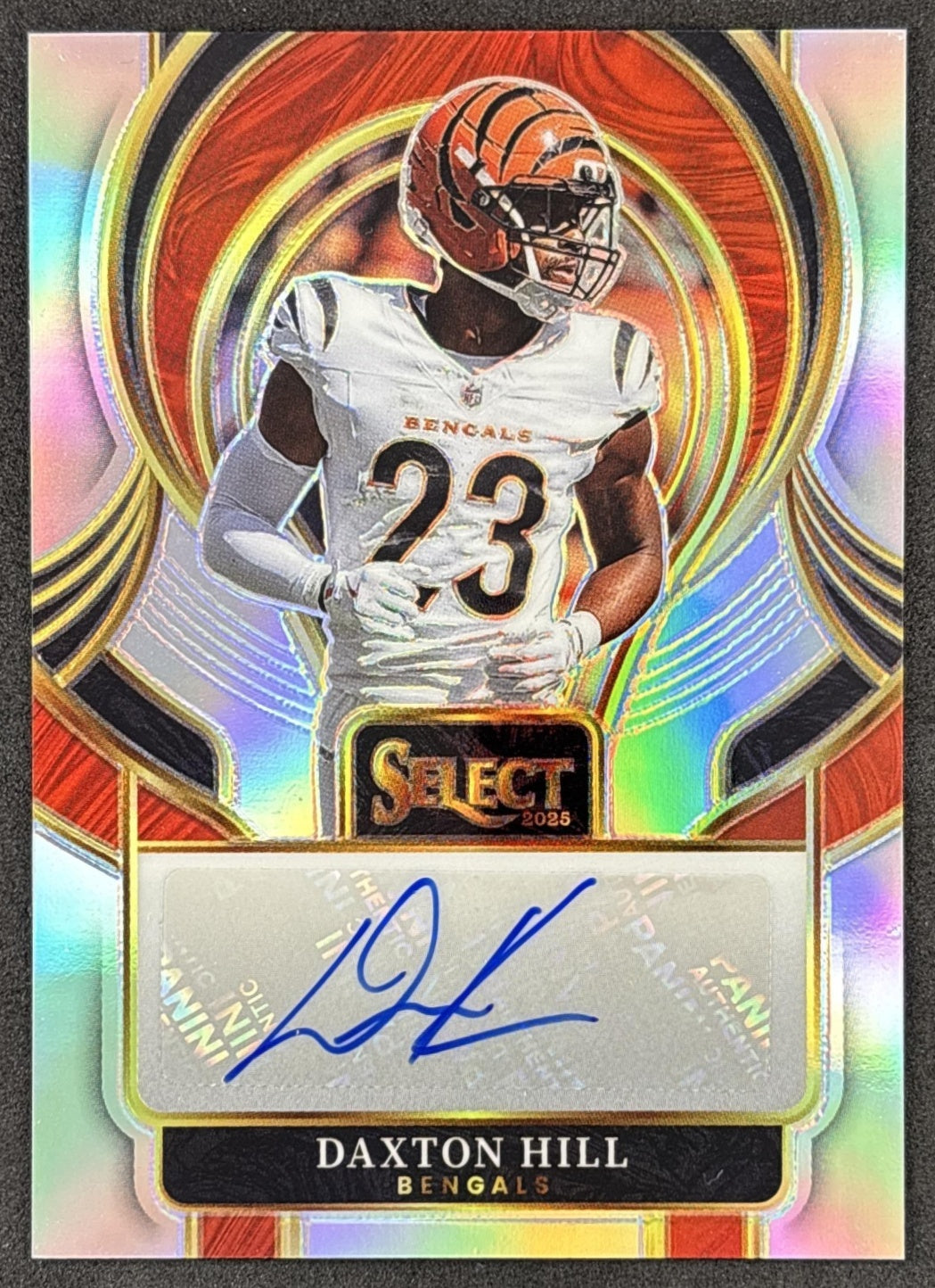 Daxton Hill 2025 Panini Select Signatures Bengals