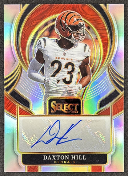 Daxton Hill 2025 Panini Select Signatures Bengals