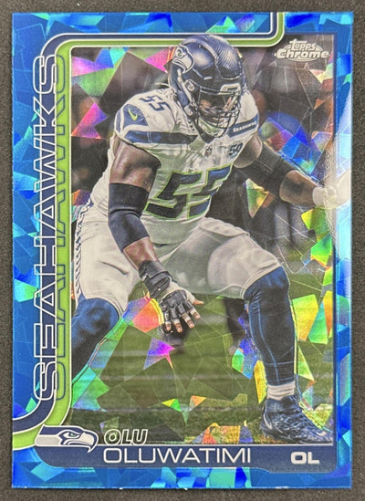 Olu Oluwatimi 2025 Topps Chrome Sapphire Seahawks Sports Trading Card