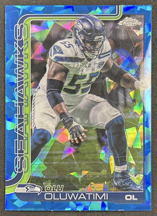 Olu Oluwatimi 2025 Topps Chrome Sapphire Seahawks Sports Trading Card